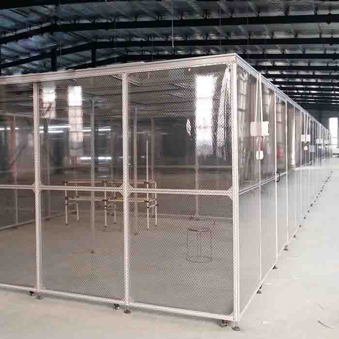 千级洁净棚支撑架方通选择铝合金,制作美观大方。